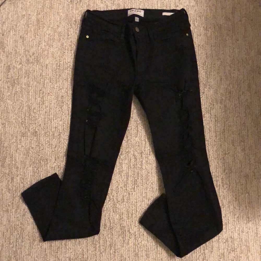 Frame Black Skinny Jeans